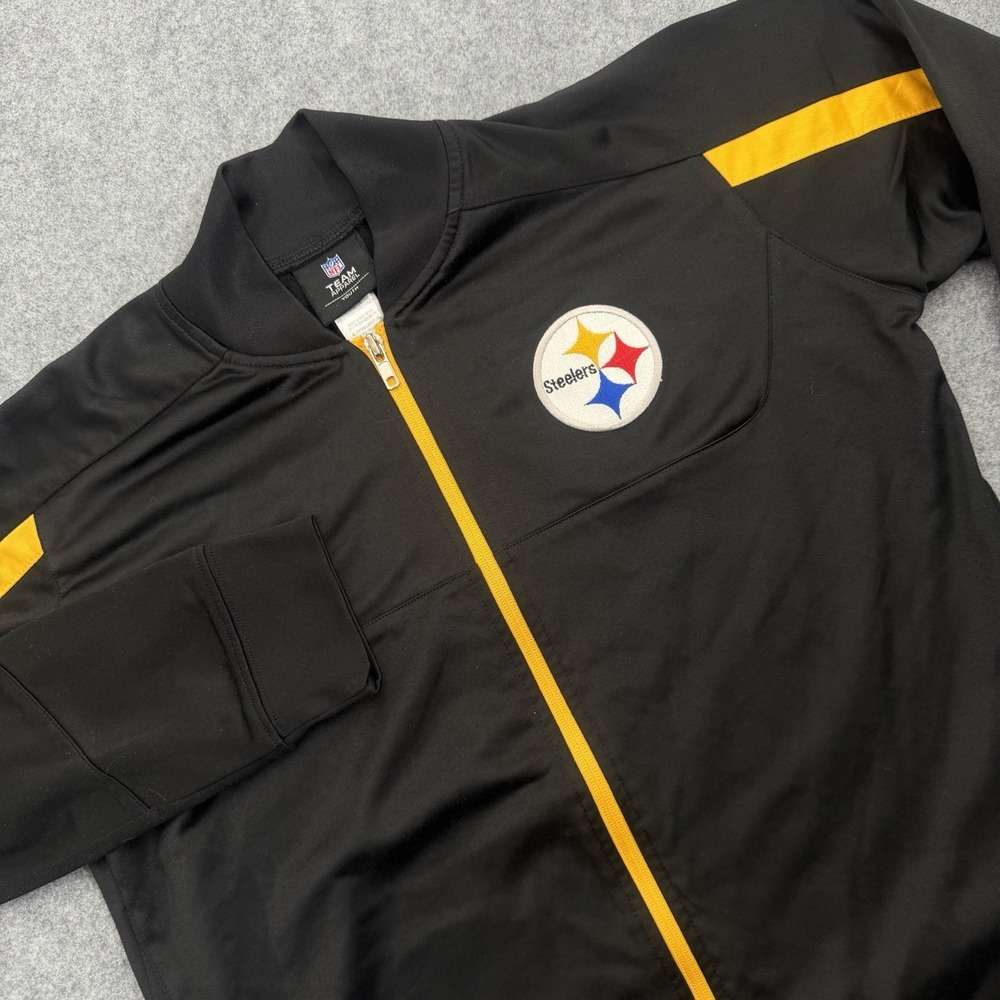 Pittsburgh Steelers Jacket Youth XL Black NFL Football Full Zip Team Apparel